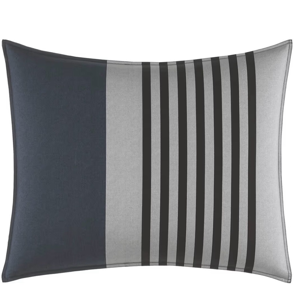 Nautica Rendon Cotton Grey Duvet Cover Set King New - Picture 3 of 6